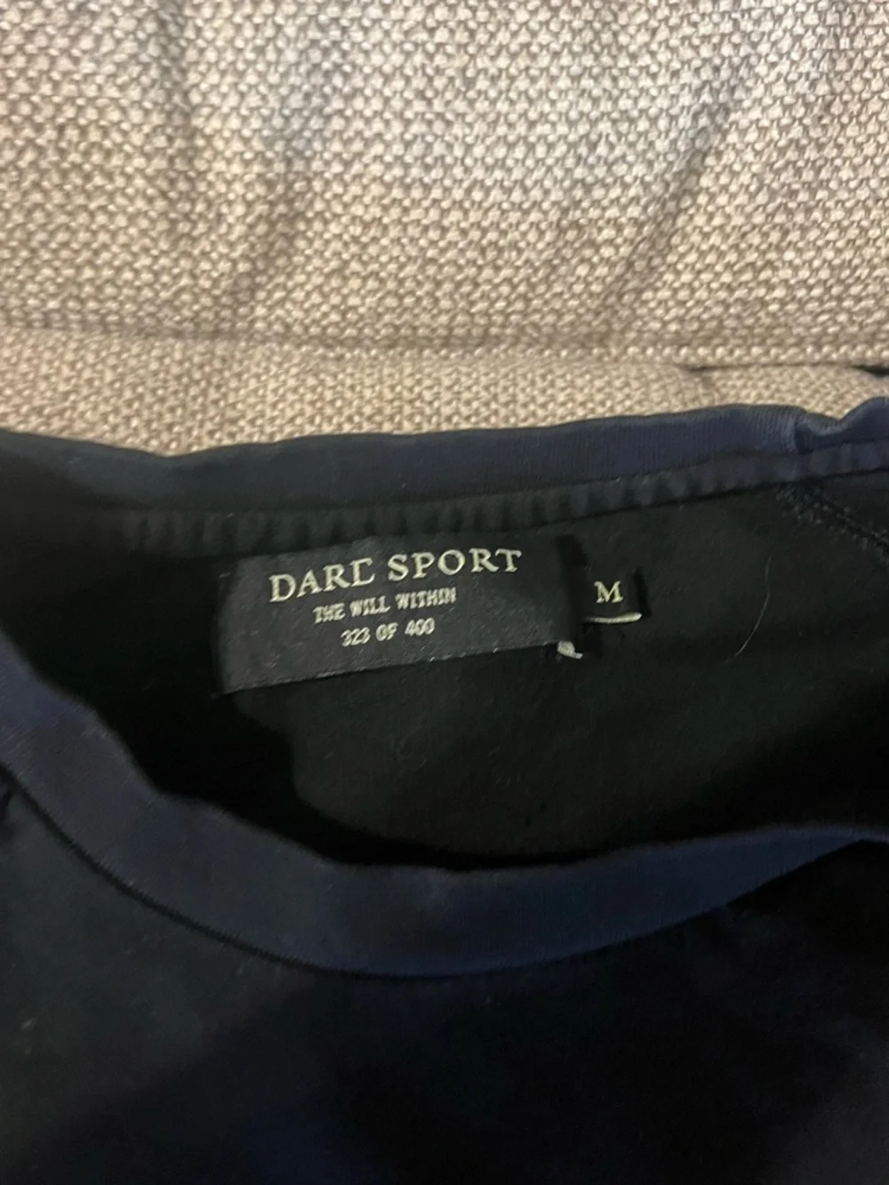 Darc Sport Black Short Sleeve Tee with White Gothic Print - Picture 2 of 3